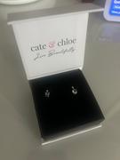 Cate & Chloe Jamie 18k White Gold Plated Drop Dangle Crystal Stud Earrings Review