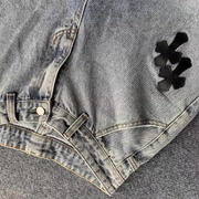 AOKLOK Urban Cross Embroidery Denim Shorts Review