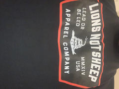 Lions Not Sheep Lions Not Sheep Lead From the Front Tee - Black Review