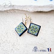 Inês Lamy Portugal Tile Azulejo Gold Blue Earrings Review