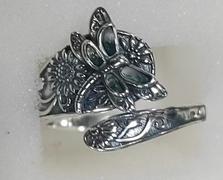 romanticwork Sterling Silver Abalone  Shell Turquoise Opal Tiger Eye Dragonfly Butterfly Hummingbird Spoon Ring Oxidized Animal Ring Review