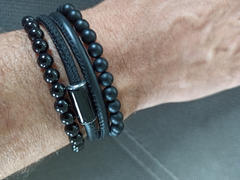 Gemini Official 4mm Nappa leather bracelet with custom Onyx stone Review