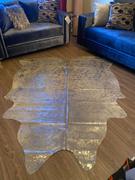 eCowhides Silver Metallic On White Cowhide Rug Review