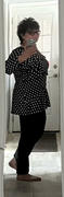 Rene's Creations Boutique RC BLACK Polka Dot Ruffle TOP : S-M and 3X - 5X. Final Sale!  Cannot Be Returned! Review