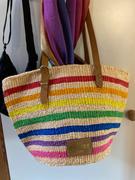 The Basket Room  UPINDE: Rainbow Stripe Tote Bag Review