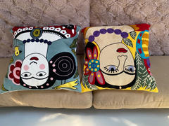 Quarter Moon Bazaar Frida Kahlo Self Portrait with Canary Embroidered Throw Pillow Cover Review