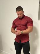 Kings Cross Clothing Men's Muscle Fit Short Sleeve Shirt - Ruby Red Review