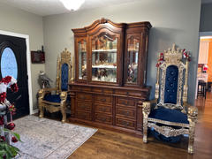 THRONE KINGDOM King David Crown Lion Throne Chair - Purple Velvet / Gold Review