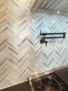 Backsplash.com Blue Textured Glass Herringbone Mosaic Tile - BA5507 LOT-A Review