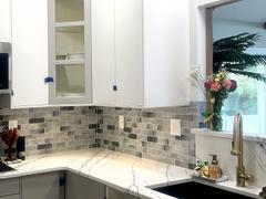 Backsplash.com Blue Gray Glass With Sparkle Design Subway Backsplash Tile - BA8010 Review