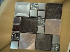 Backsplash.com Glass Metal Gray Copper Mosaic Backsplash Tile - BA62010 Review