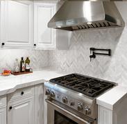 Backsplash.com White Modern Marble Chevron tile with Multiple Textures - BA631613 Review