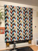 Lister Cartwright Roller Blind Blackout Color Block Chevron Blue/Orange Review