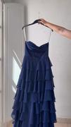 DUNTERY IT Abito in chiffon a linea A con scollo a cuore, a più strati e spacco Review