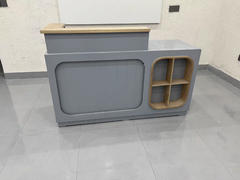 Maoters Customizable Corner Reception Desk With Light Review