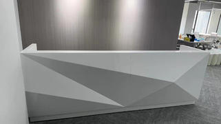 Maoters Elegant White Lacquer Front Desk - Modern Reception Review