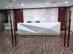 Maoters Elegant White Lacquer Front Desk - Modern Reception Review
