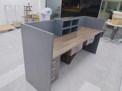 Maoters Rectangular Reception Desk in Black Oak - Maoters Review