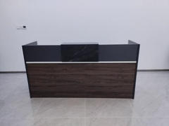 Maoters Rectangular Reception Desk in Black Oak - Maoters Review