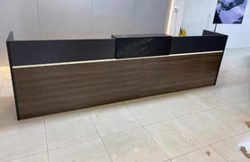 Maoters Rectangular Reception Desk in Black Oak - Maoters Review