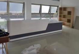 Maoters Lacquer Office Reception Desk - Curved Counter for Lobby Review