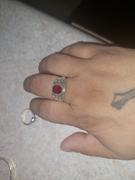 Good Living Essentials Ornate Sterling Silver and Faceted Garnet Ring Review