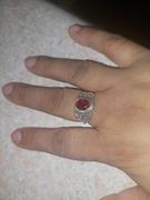 Good Living Essentials Ornate Sterling Silver and Faceted Garnet Ring Review