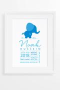 Little Wings Creative Co Baby Boy Birth Record, Nursery Print Review