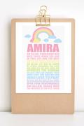 Little Wings Creative Co Rainbow Kids Dua Printable Download (Girl) Review