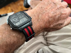 watchstraps.com.au Black & Red watch strap (with black PVD buckles) Review