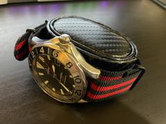 watchstraps.com.au Black & Red watch strap (with black PVD buckles) Review