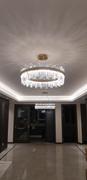 Moooni LIGHTING Round Gold Frame Irregular Crystal Bar Chandelier Review