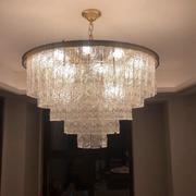 Moooni LIGHTING Golden Iron Art 5-Layer Glass Bar Round Chandelier Review