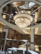 Moooni LIGHTING Golden Iron Art 5-Layer Glass Bar Round Chandelier Review