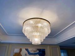 Moooni LIGHTING Golden Iron Art 5-Layer Glass Bar Round Chandelier Review