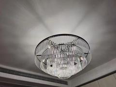 Moooni LIGHTING Round Black Iron 5-layer Smoke Gray Crystal Chandelier Review