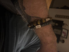 Aurum Brothers Classic Double Disc Dark Hematite 10mm, Silver bracelet Review
