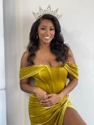 Miss Circle Omaria Gold Velvet Off Shoulder Corset Dress Review