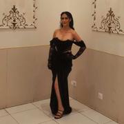 Miss Circle Quintessa Teal Lace Velvet Corset Off Shoulder Gown Review