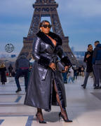 Miss Circle Zaida Black Faux Fur Trim Black Vegan Leather Coat Review