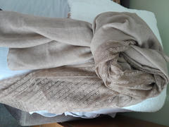 Elie Beaumont London Lighter Weight Scarf - Linen Lace Coffee Review