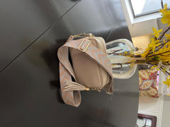 Elie Beaumont London Crossbody Stone (Sky blue Chevron ) Review