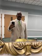 ALAIN DUPETIT Beige Three Piece Peak Lapel Suit Review