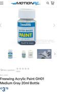 Motion RC Europe Freewing Acrylic Paint GH01 Medium Gray 20ml Bottle Review