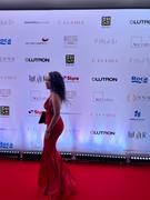 Moda Glam Boutique Milan Mermaid Satin Evening Gown-Lipstick Red Review