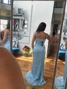 Moda Glam Boutique Penelope High Slit Dress- Powder Blue Review