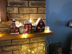 GingerInteriors.co.uk Christmas Cornish Village Pottery Lantern Red Small Church Review