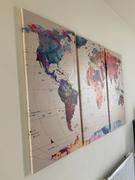 Travel Bible Shop Watercolor World Map 3 Panel Canvas Set Review