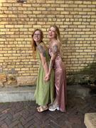 Birdy Grey Lydia Shiny Satin Dress - Terracotta Review