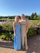 Birdy Grey Alex Convertible Dress Matte Satin - Dusty Blue Review